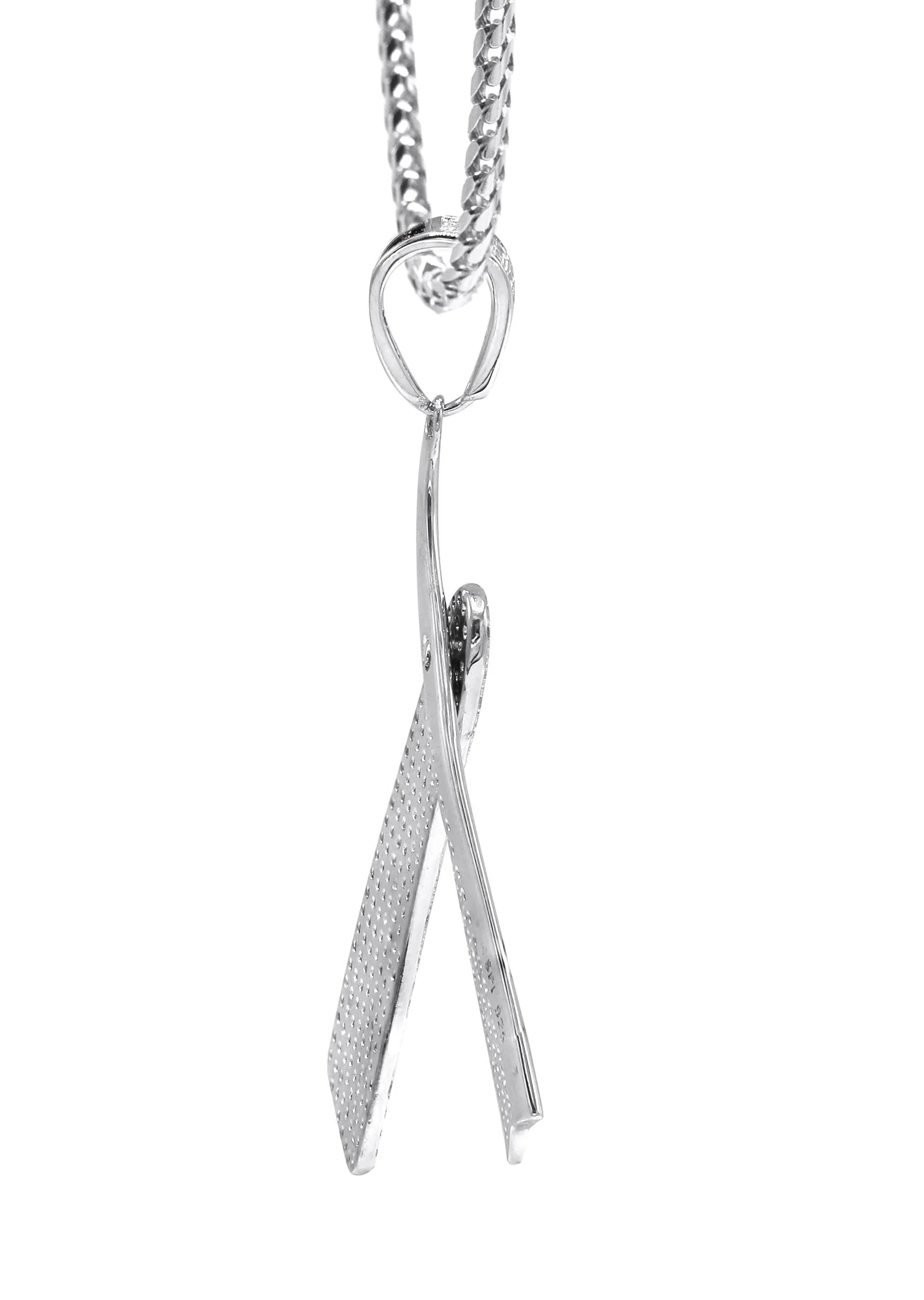 Silver Barber Razor Necklace | 21 Grams