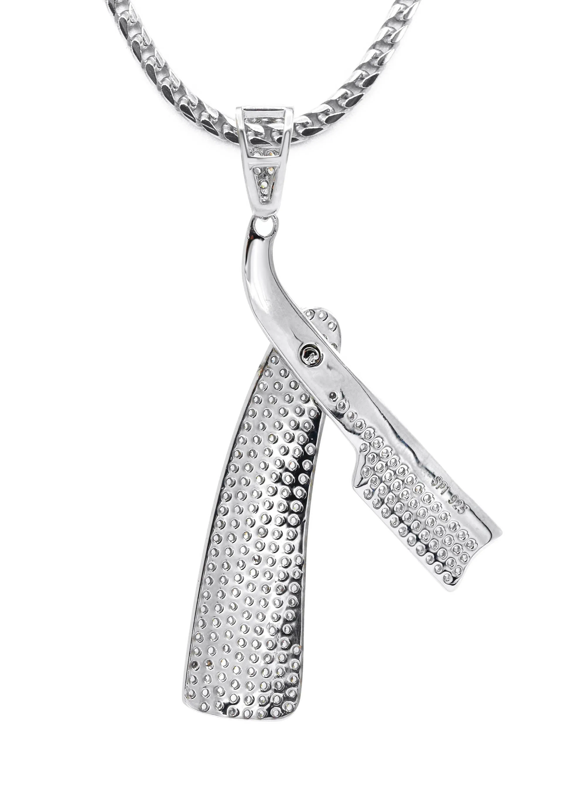 Silver Barber Razor Necklace | 21 Grams