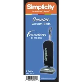 Simplicity Freedom Vacuum Belts 2 Pack SBF-2