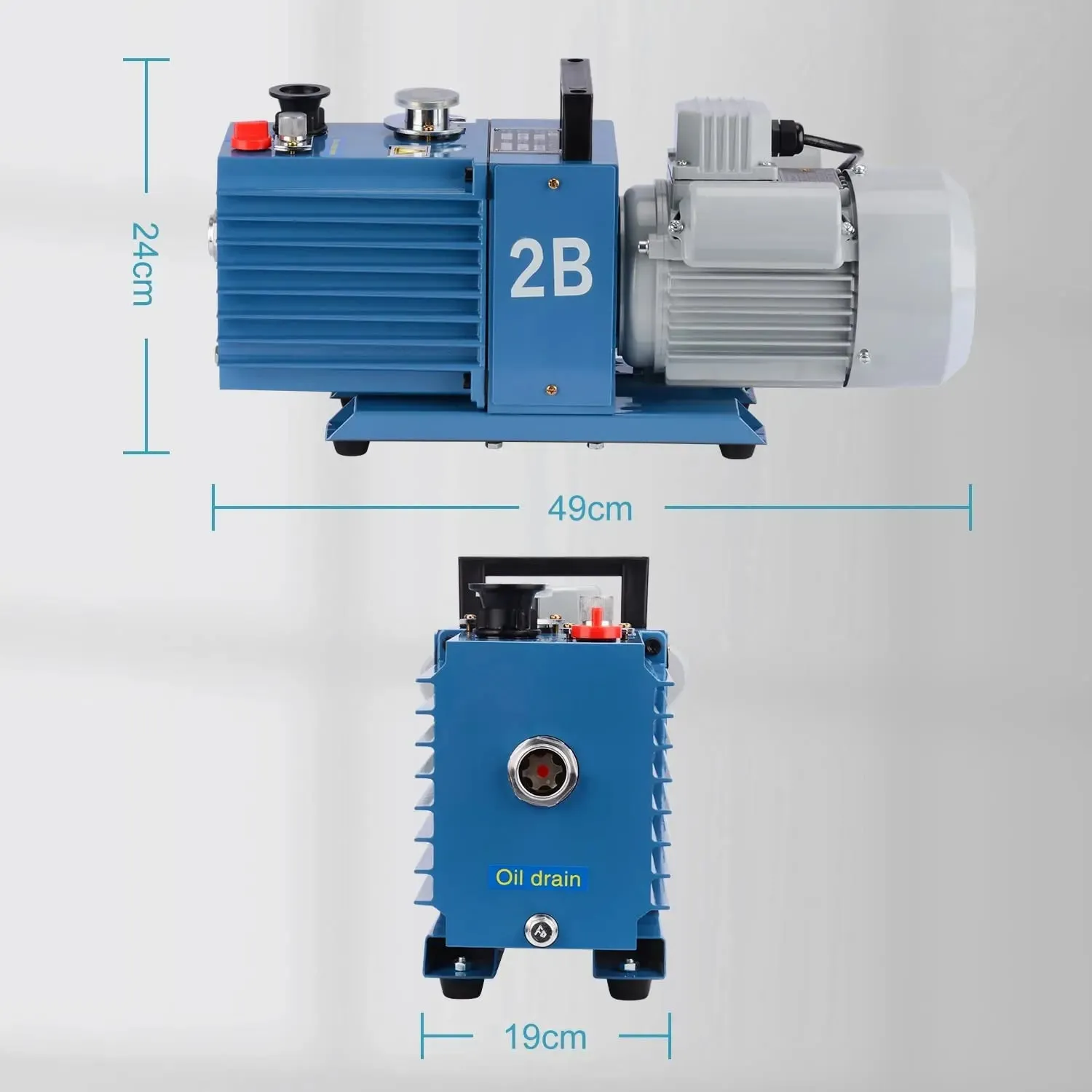 Single-Stage Rotary Vane Vacuum Pump, 2-4 Pa, 120 L/min-360L/min