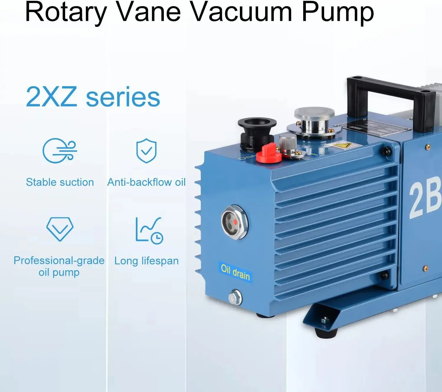 Single-Stage Rotary Vane Vacuum Pump, 2-4 Pa, 120 L/min-360L/min