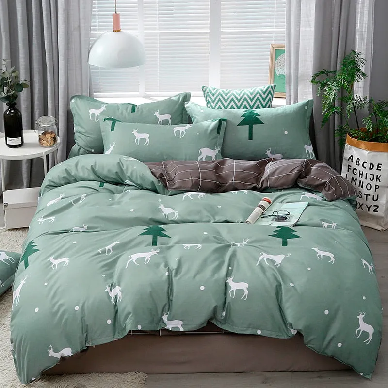 Solstice 3D Universe Stars Bedding 3 / 4pcs Kit Cartoon BedSheet Pillowcase Bedclothes Bed Linen Single Twin Full Queen Sizes