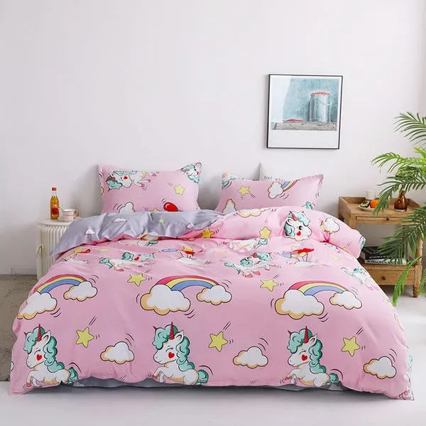 Solstice 3D Universe Stars Bedding 3 / 4pcs Kit Cartoon BedSheet Pillowcase Bedclothes Bed Linen Single Twin Full Queen Sizes