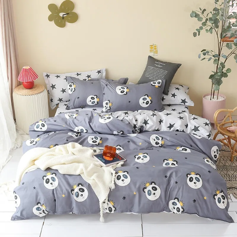 Solstice 3D Universe Stars Bedding 3 / 4pcs Kit Cartoon BedSheet Pillowcase Bedclothes Bed Linen Single Twin Full Queen Sizes