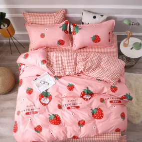 Solstice Home Textile King Queen Bedding Set Orange Stripe Gray Duvet Cover Pillowcase Bed Sheet Girl Adult Woman Bedclothes Kit