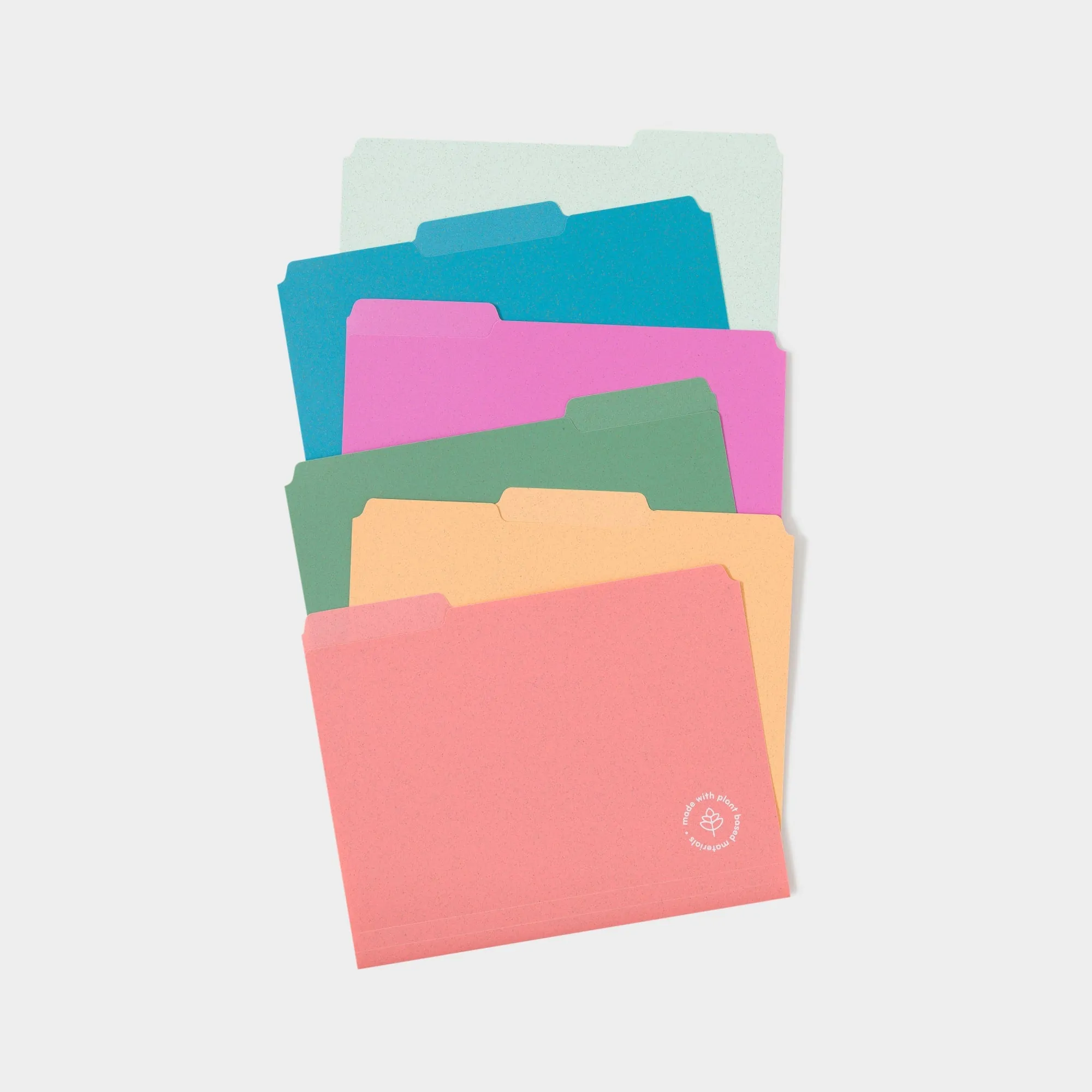 Speckled Bright Poly File Folders, 24 CT Assorted Colors