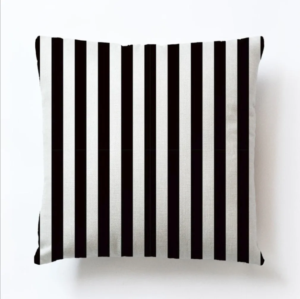 Square Cloth Pillow Covers with Geomatric Images