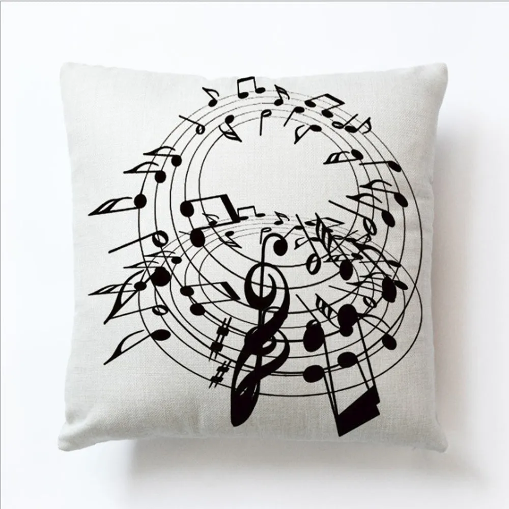 Square Cloth Pillow Covers with Geomatric Images