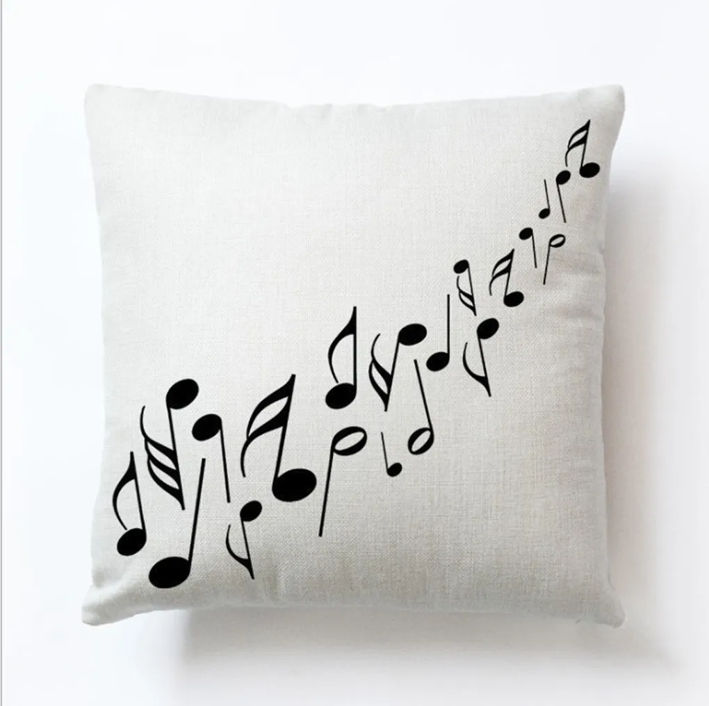 Square Cloth Pillow Covers with Geomatric Images