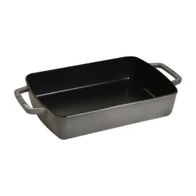 Staub 1004328 Cast Iron Graphite Grey Roasting Pan, 12" X 8"