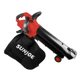 Sun Joe SBJ702E-RED 3-in-1 Electric Blower | 250 MPH | 13 Amp | Vacuum | Mulcher (Red)