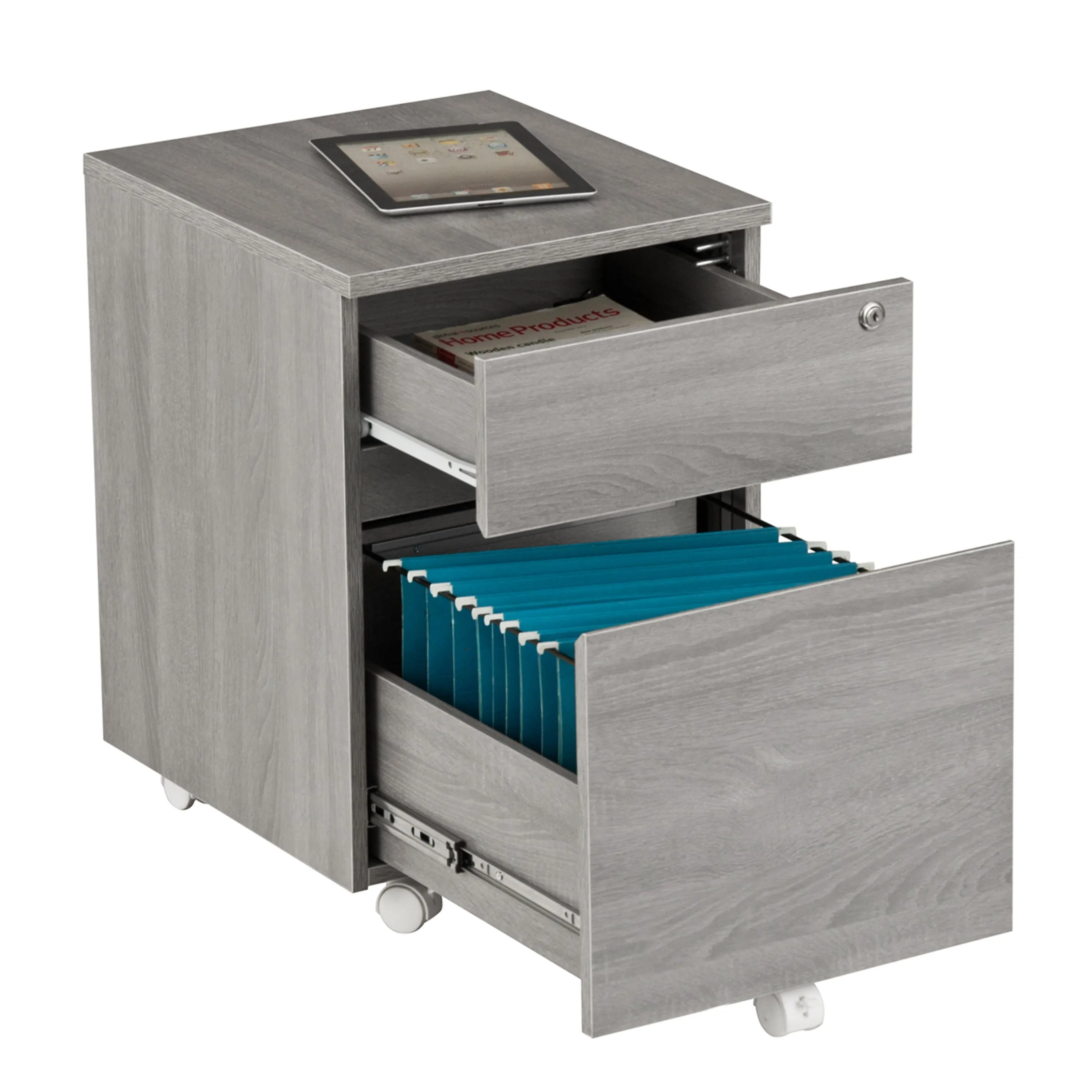 TechLock Grey File Cabinet