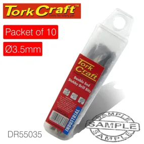 TORK CRAFT DOUBLE END STUBBY HSS 3.5MM PACKET OF 10 DR55035