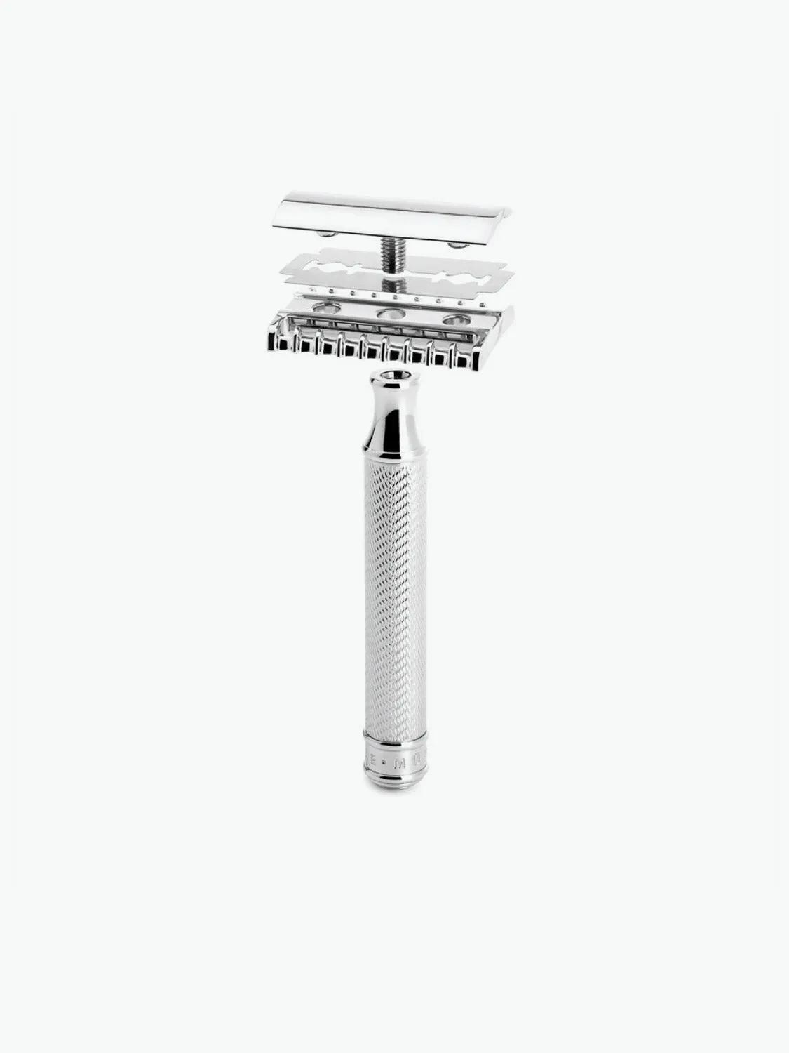 Traditional Open Comb Safety Razor Silver