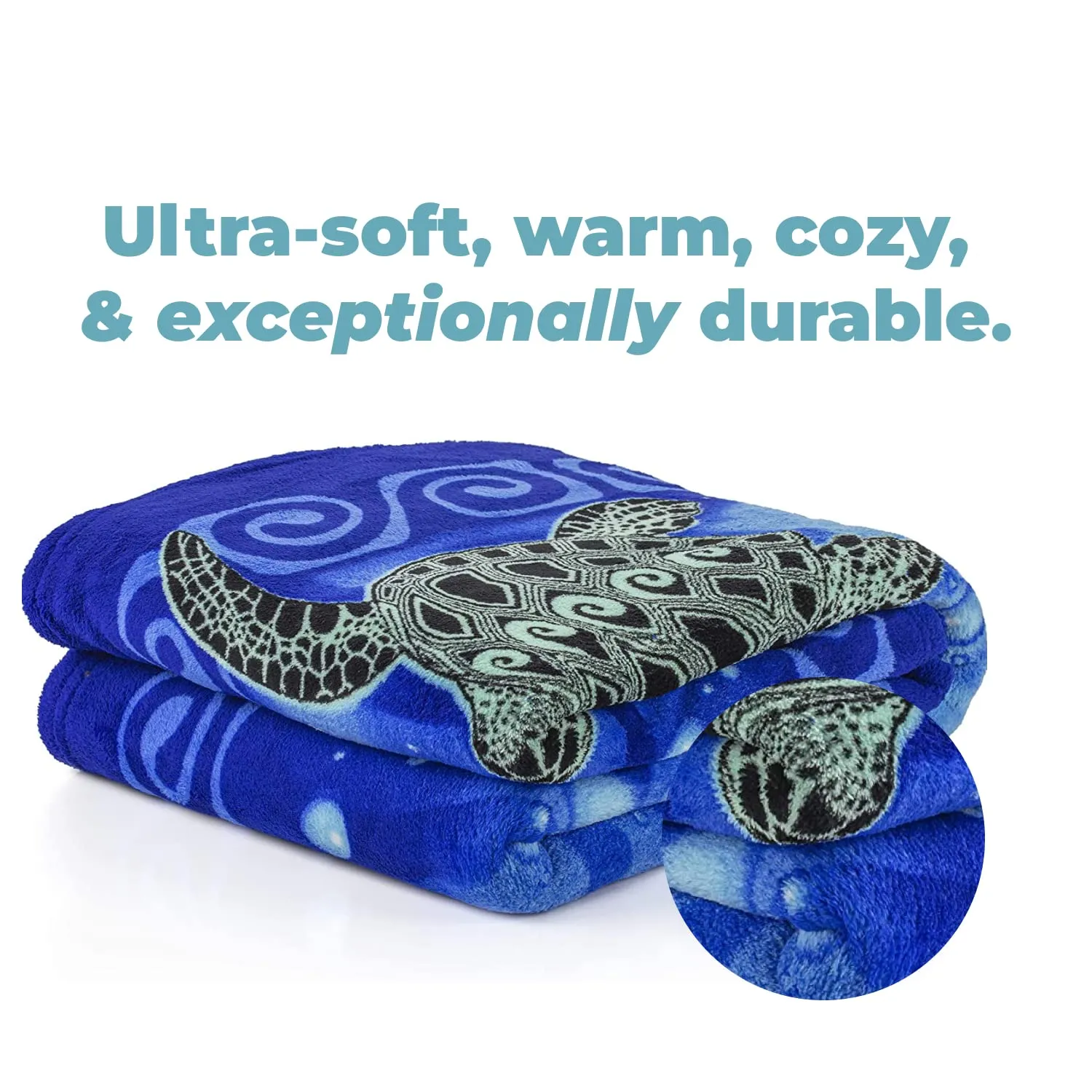 Tribal Sea Turtles Super Soft Plush Fleece Throw Blanket