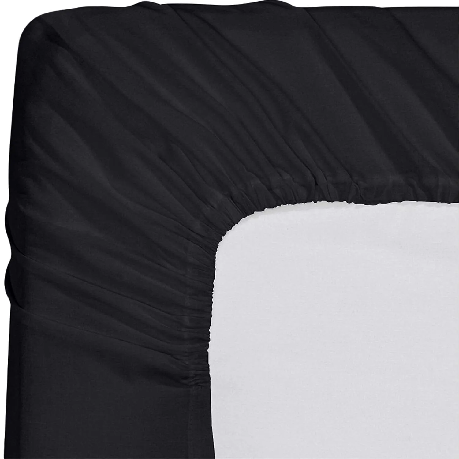 Utopia Bedding Full Fitted Sheet - Bottom Sheet - Deep Pocket - Soft Microfiber - Shrinkage and Fade Resistant - Easy Care -1 Fitted Sheet Only (Black)