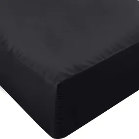 Utopia Bedding Full Fitted Sheet - Bottom Sheet - Deep Pocket - Soft Microfiber - Shrinkage and Fade Resistant - Easy Care -1 Fitted Sheet Only (Black)