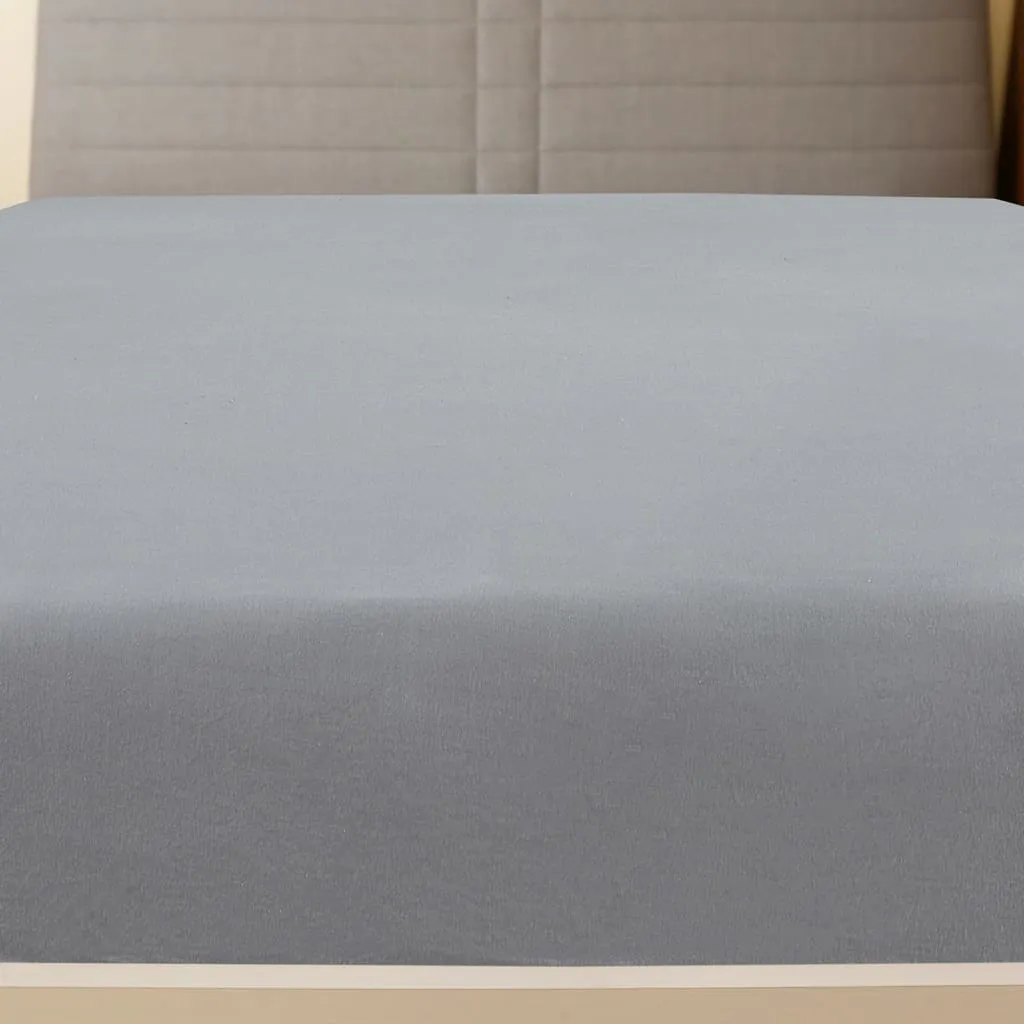 vidaXL Jersey Fitted Sheet Grey 180x200 cm Cotton