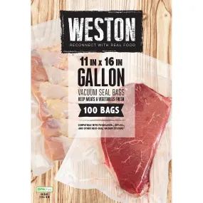 Weston Gallon 11 X 16 Vacuum Bags (100 Count)