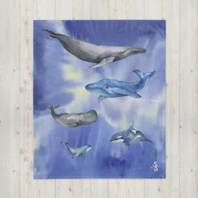 Whale Dreams Throw Blanket