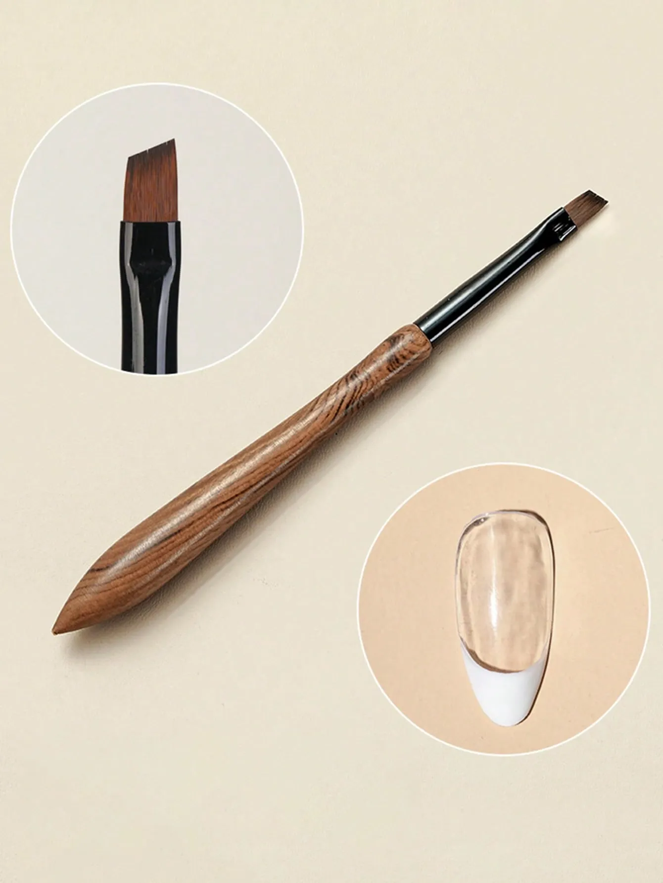 Wood Nail Art Pen, 1pc French Manicure Nail Art Brush