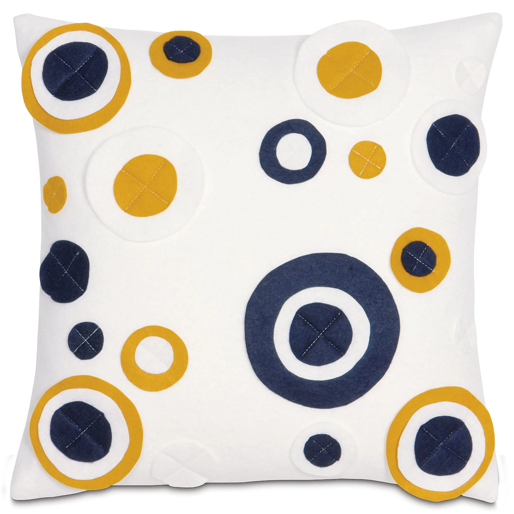 Yellow Clicquot Bubbly Throw Pillow Cover 16x16