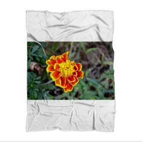 Yellow Red Flower Sublimation Throw Blanket