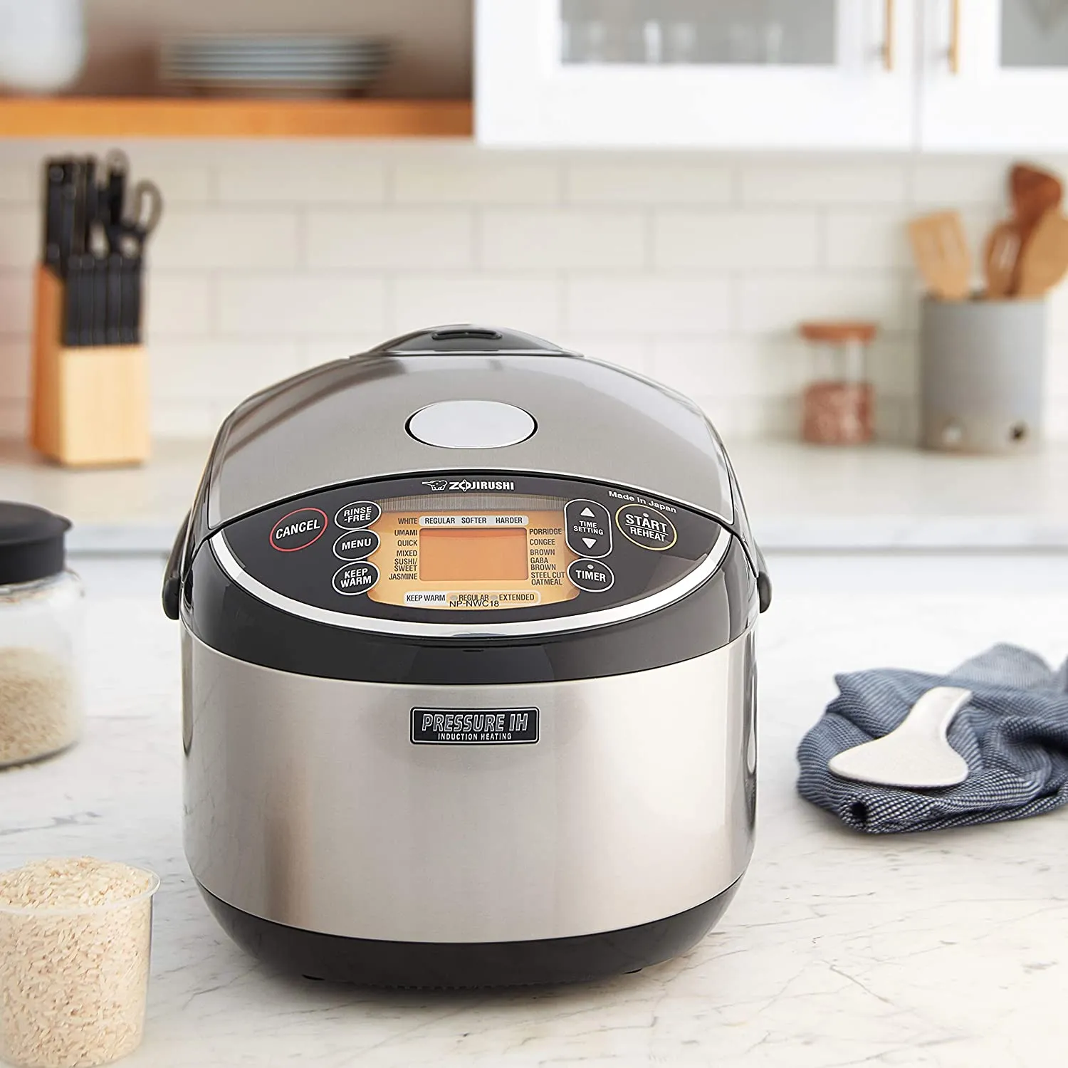 Zojirushi Pressure Induction Heating Rice Cooker & Warmer, 10 Cup